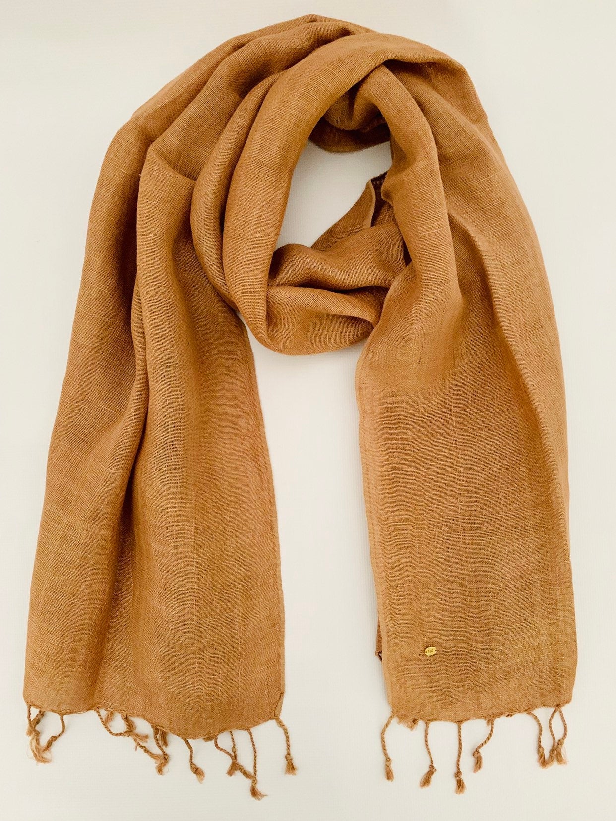 Handmade Personalised Initials Hemp Fibre Scarf - Konmay London
