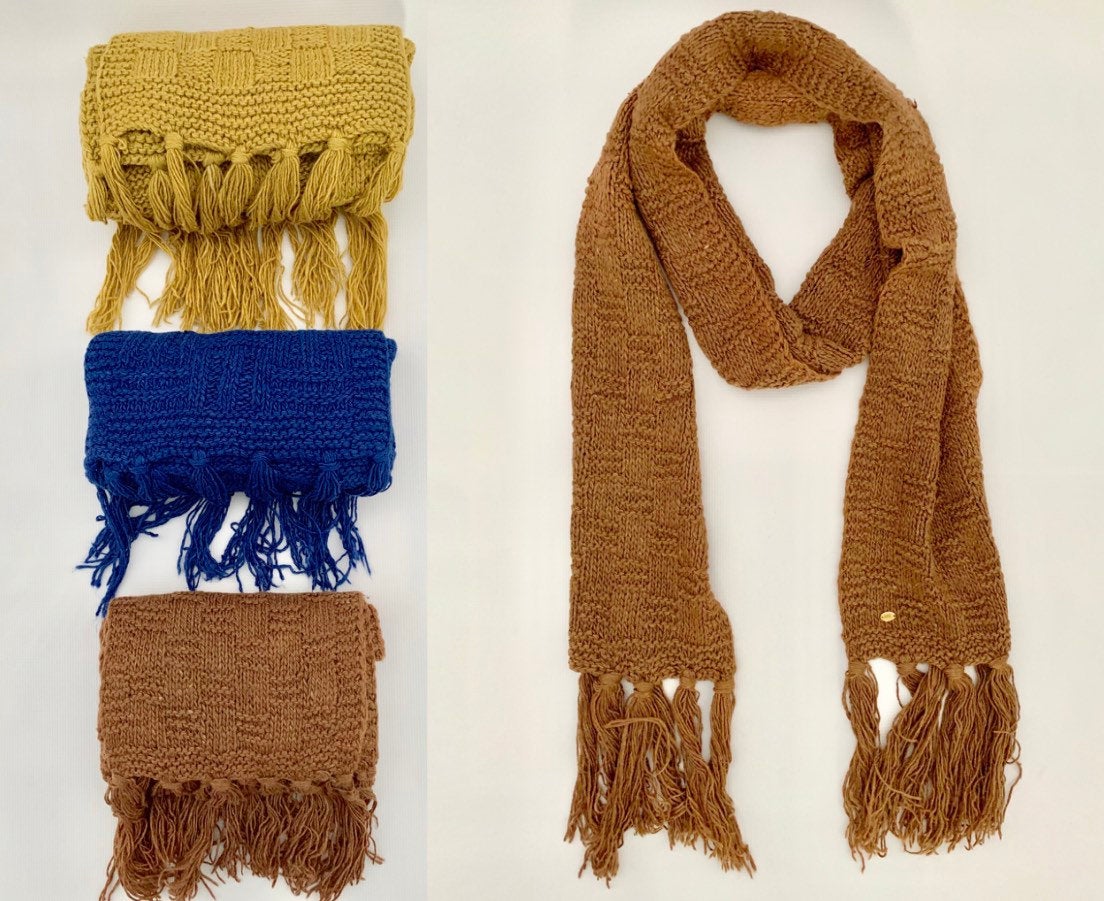 Handmade Personalised Initials Banana Fibre Scarf - Konmay London