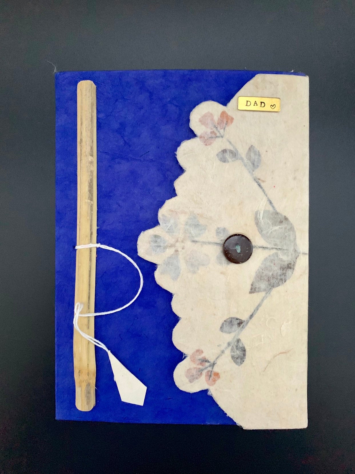 Personalised Dried Leaf Thread Lock Journal / Notebook - Konmay London