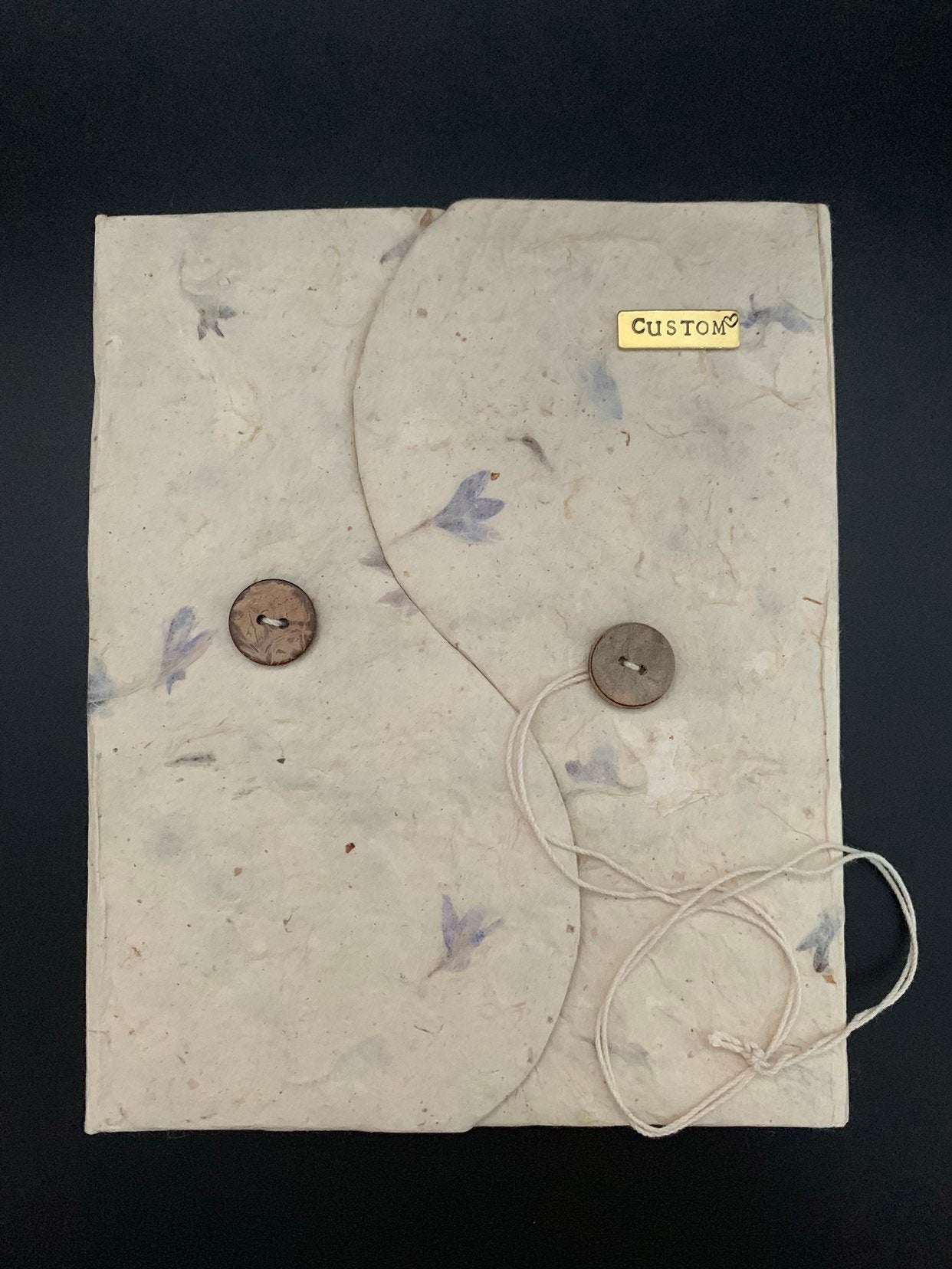 Personalised Embeded Leaves Flowers Journal / Notebook - Konmay London
