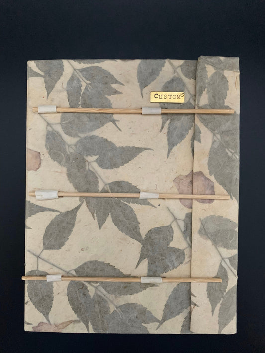 Personalised Dried Leaf Slide Lock Journal / Notebook - Konmay London
