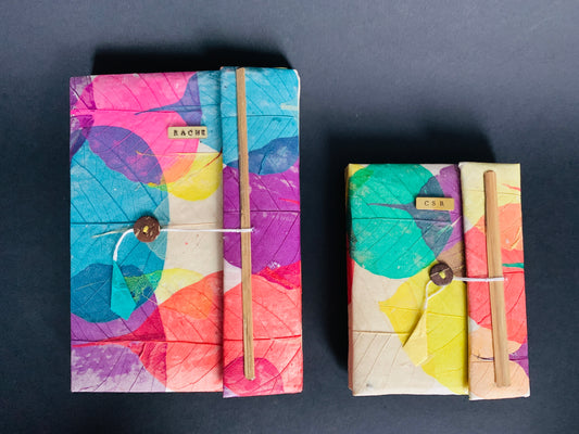 Personalised Leaf Collage Journal / Notebook - Konmay London