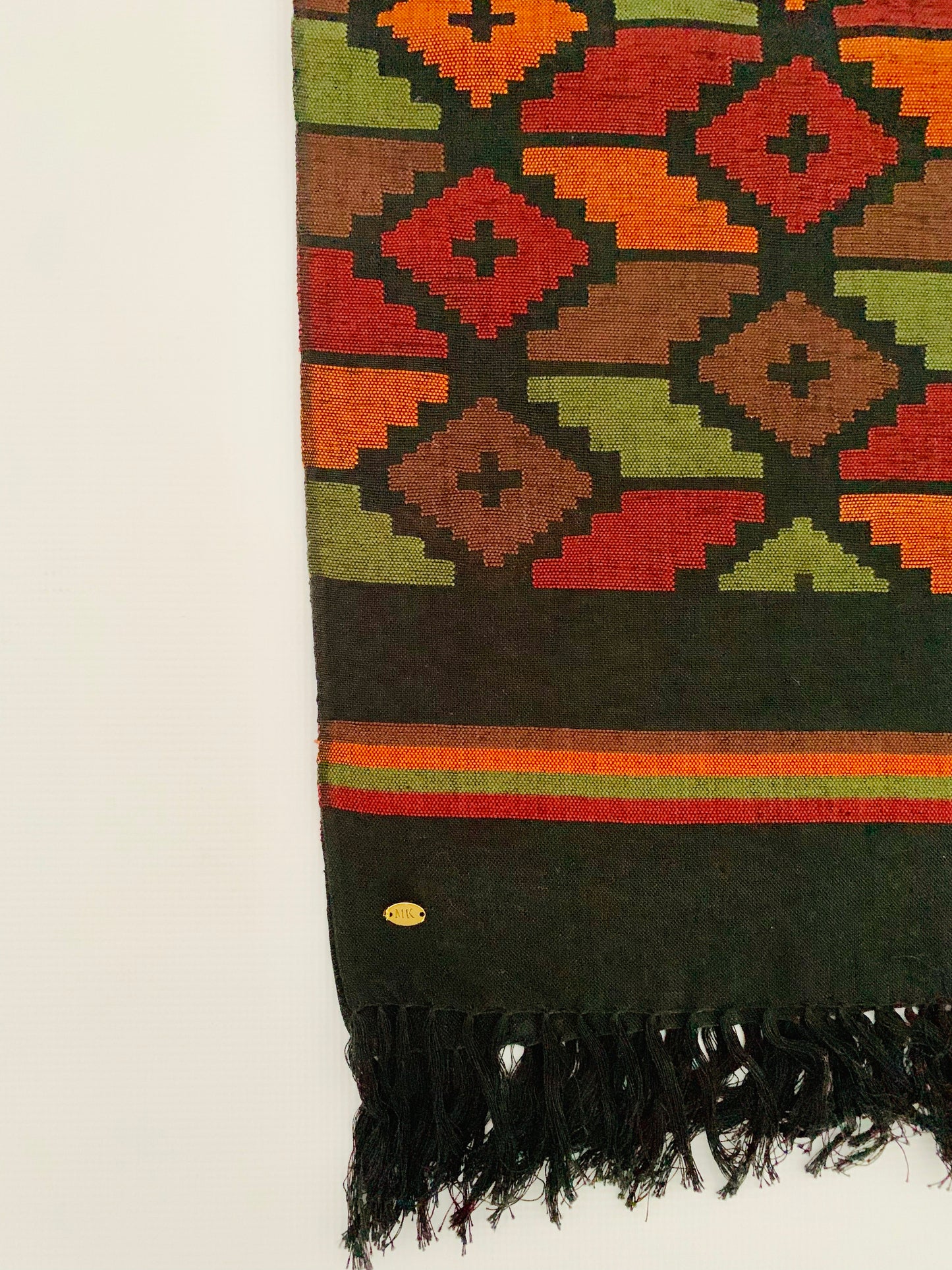 Handmade Personalised Initials Welf-Inlay Designed Cotton Scarf - Konmay London