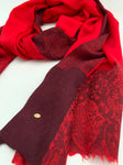Handmade Personalised Initials 100% Cashmere Patterned Scarf - Konmay London