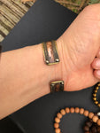 Handmade Copper Brass Tibetan Scripted Om Ma Ne Pad Me Hum Healing Energy Bracelet - Konmay London