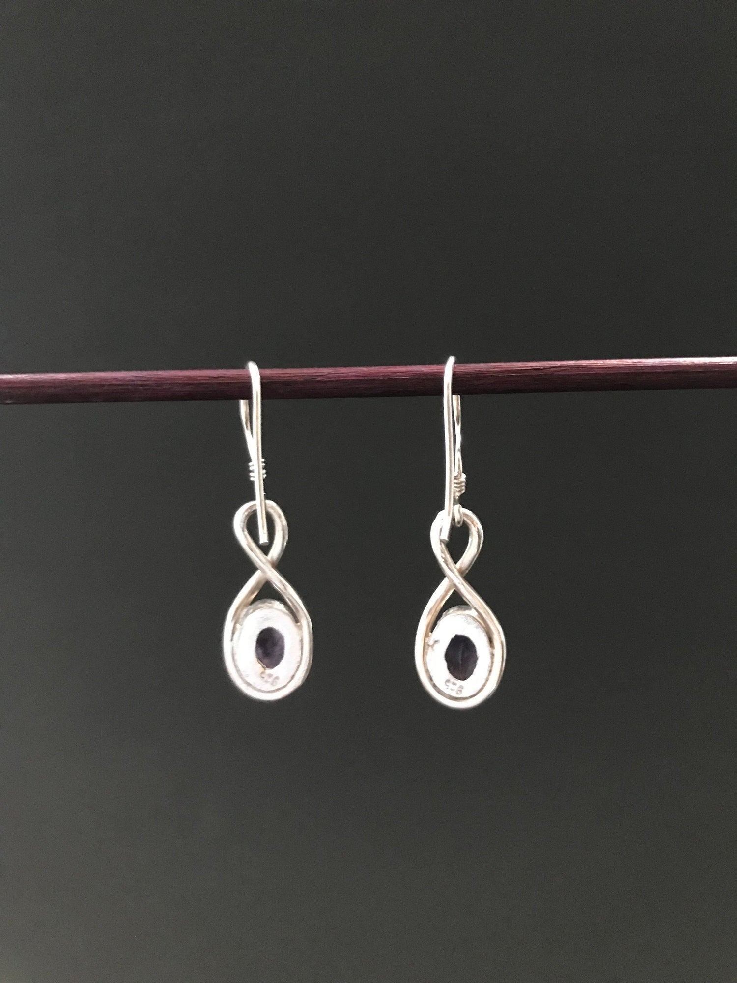 Handmade Eye Design Amethyst Earrings - Konmay London