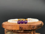 Amethyst Pearl Hematite Womens Bracelets - Konmay London