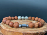 Bodhi Raktu Seeds Endlessknot Metal Beads Hematite Mens Bracelets - Konmay London