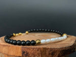Pearl Onyx Hematite Womens Bracelets - Konmay London