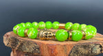 Handmade Buddha Beads Imperial Jasper Hematite Bracelet - Konmay London