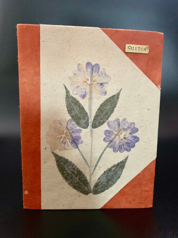 Personalised Natural Flower Journal / Notebook - Konmay London